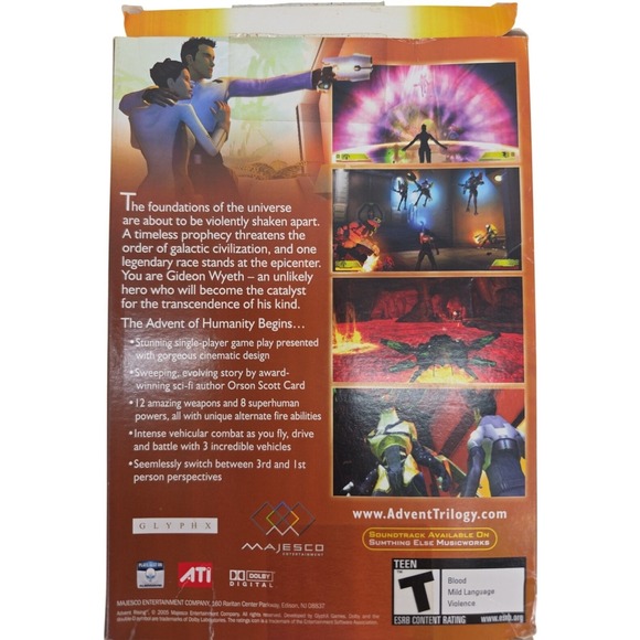 Advent Rising PC CD-ROM 2005 Majesco Complete with Box & Disc Tested & Working - Picture 3 of 4